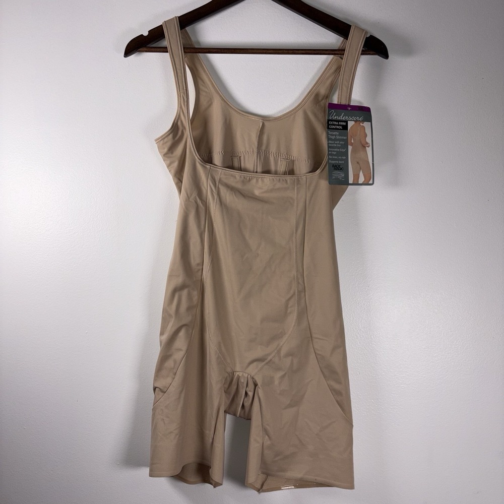 Underscore Torsette Shapewear Bodysuit Womens XXL Nude Open Bust 129-4002 NWT